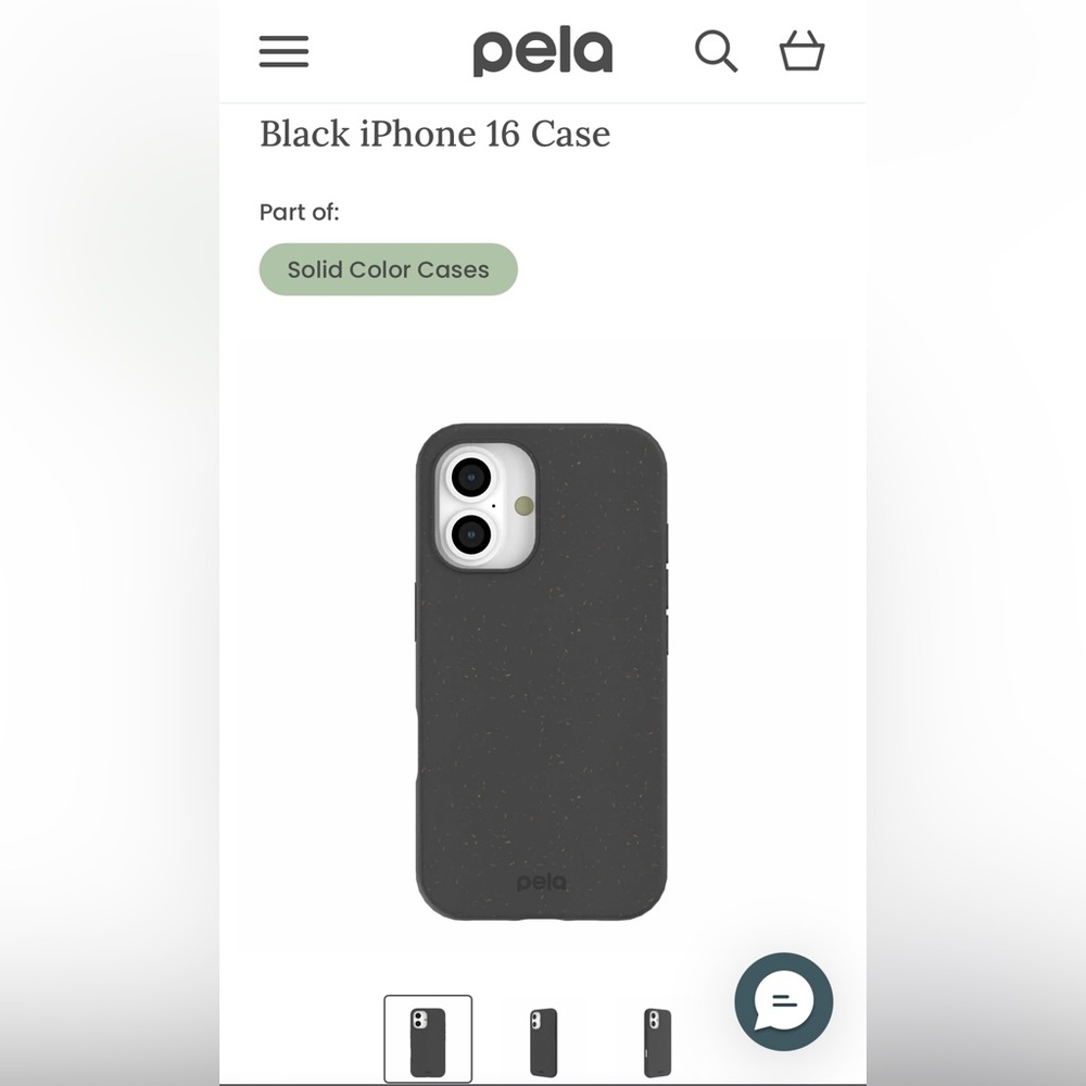Brand new - iPhone 16 Black Pela Eco-Friendly Phone Case